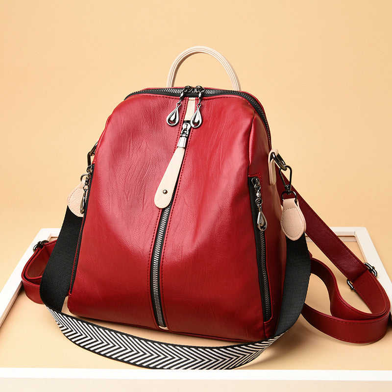 MANOSS-Sac à Dos en Cuir Souple