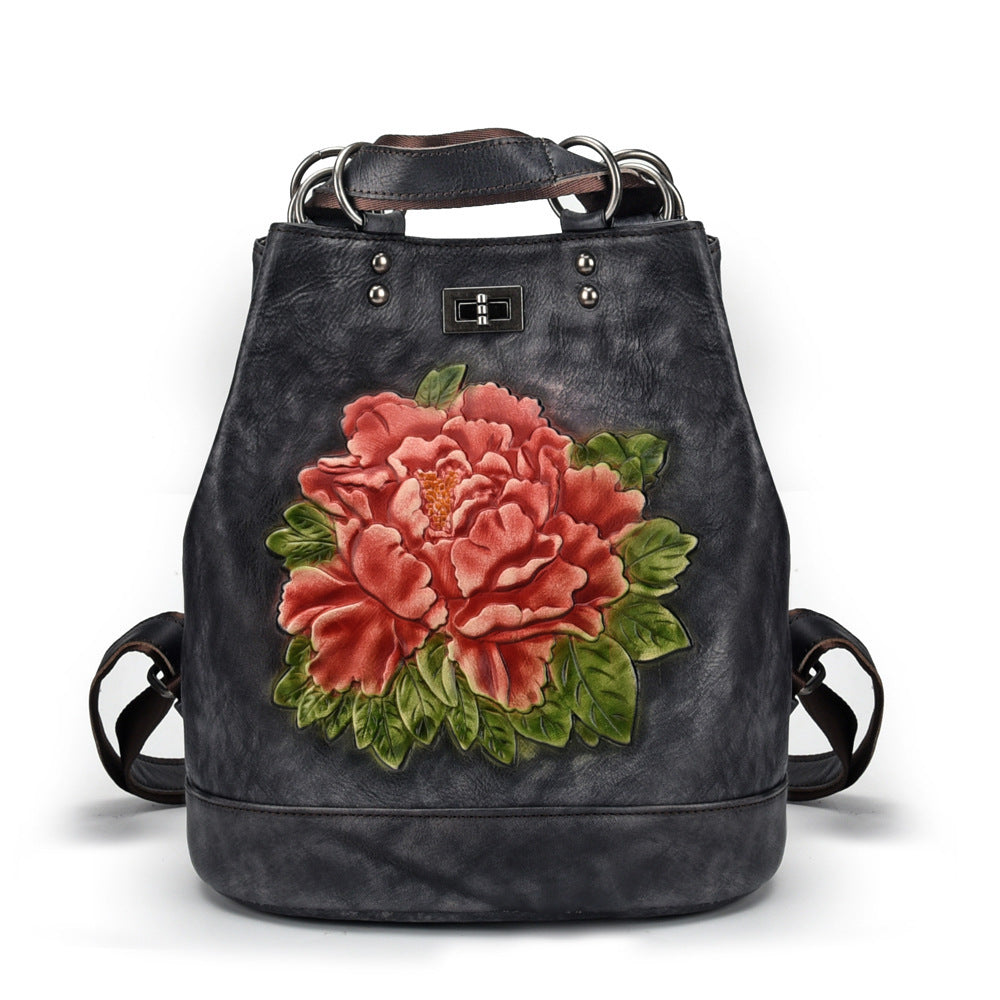 MIRANAR-Sac à dos en cuir