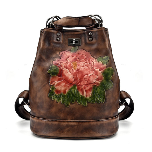 MIRANAR-Sac à dos en cuir