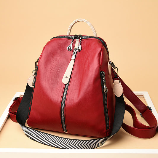MANOSS-Sac à Dos en Cuir Souple