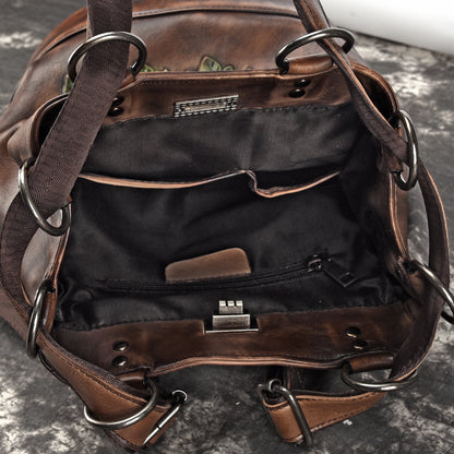MIRANAR-Sac à dos en cuir
