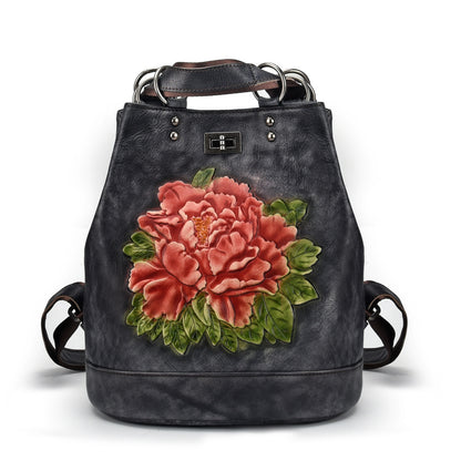MIRANAR-Sac à dos en cuir